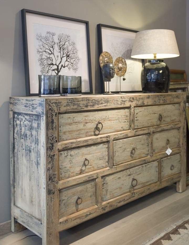 Mueble cajonera de madera